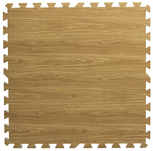Light Oak Interlocking Wood Floor Mats for Trade Shows