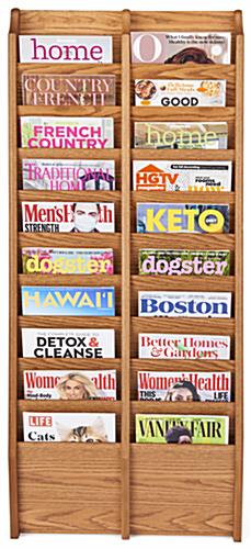 Wood magazine rack wall mount is easy to assemble 