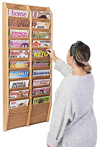 Wall mounted multi magazine rack