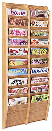 Wall mounted multi magazine rack