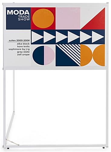 72 inch wide multi direction corner signage