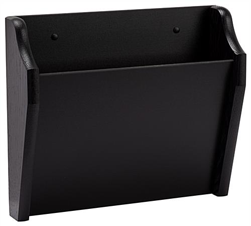 Single pocket wooden wall file holder with mounting screws