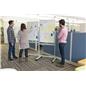 Portable whiteboard paired for stand-up meeting