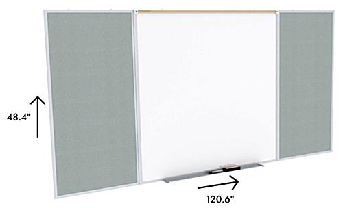 120 inch x 48 inch whiteboard with tack board
