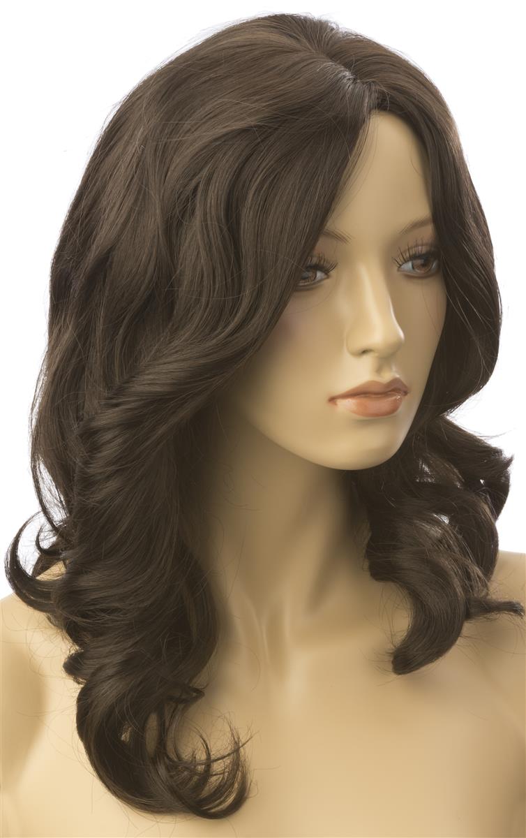 Long Haired Female Brown Wig Mannequin Accessory