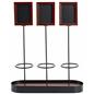 Countertop triple chalkboard bottle display