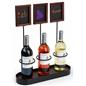 Triple chalkboard bottle display with steel holders