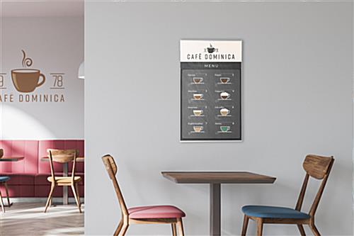 Wall mounted sign holder 