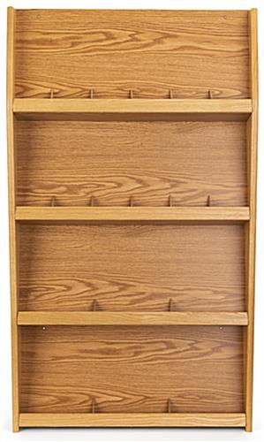Magazine display shelves with multi-pockets 
