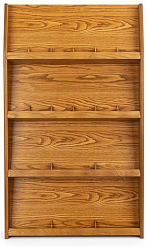 4-tier wood magazine shelving is great for promoting your business 