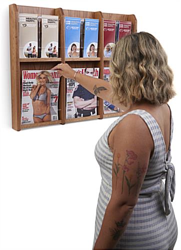 2 tier magazine holder is great for sharing reading materials 