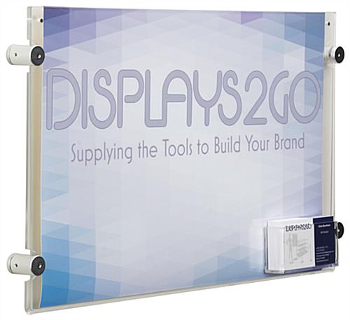 Durable 17” x 11” Sign Holder with Calling Card Pocket
