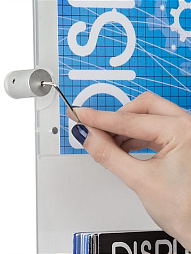 18” x 24” Poster Display with Adjustable Literature Holder & Standoffs