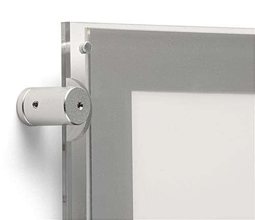 Lightweight Light Box Display with Silver Standoffs