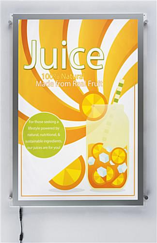 Lightweight Light Box Display with Portrait Orientation