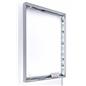 24 x 36 SEG fabric frame light box with brushed silver aluminum finish
