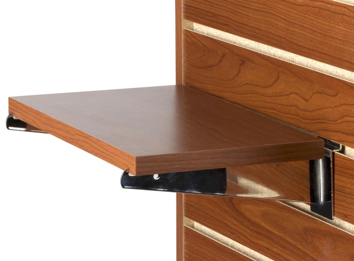 3lb 14" Cherry Slatwall Shelf