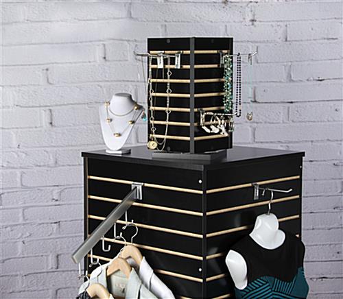 Slatwall Countertop Cube in Retail Environment
