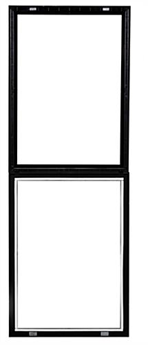 Window poster frame with magnetic door closure 