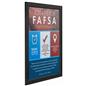 Black window poster frame for glass surfaces 
