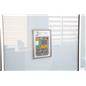 Silver window poster frame for glass surfaces