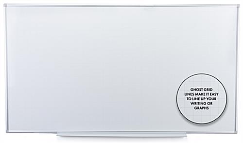Wall mounted magnetic ghost grid dry erase board 
