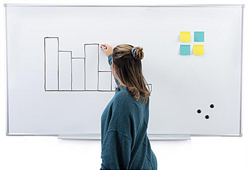 Magnetic ghost grid dry erase board with aluminum frame 