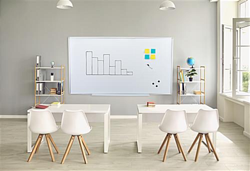 Magnetic ghost grid dry erase board with easy to assemble instructions 