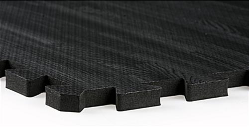 Black Wood Grain Floor Mats, w/ Jigsaw Pattern