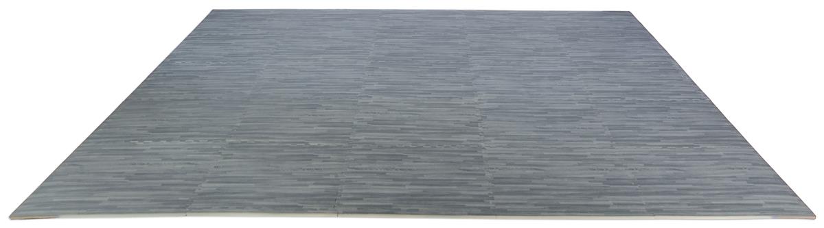 Gray Wood Grain Floor Mats 10 X, Wood Foam Floor Tiles