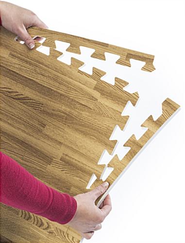 Light Oak Wood Grain Floor Mats, Soft Foam Tiles