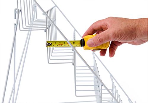 6-Tiered wire literature rack in white