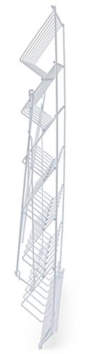 6-Tiered wire literature rack collapses for easy storage