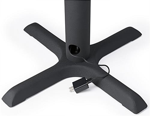 Wireless cocktail charging table with cast iron base