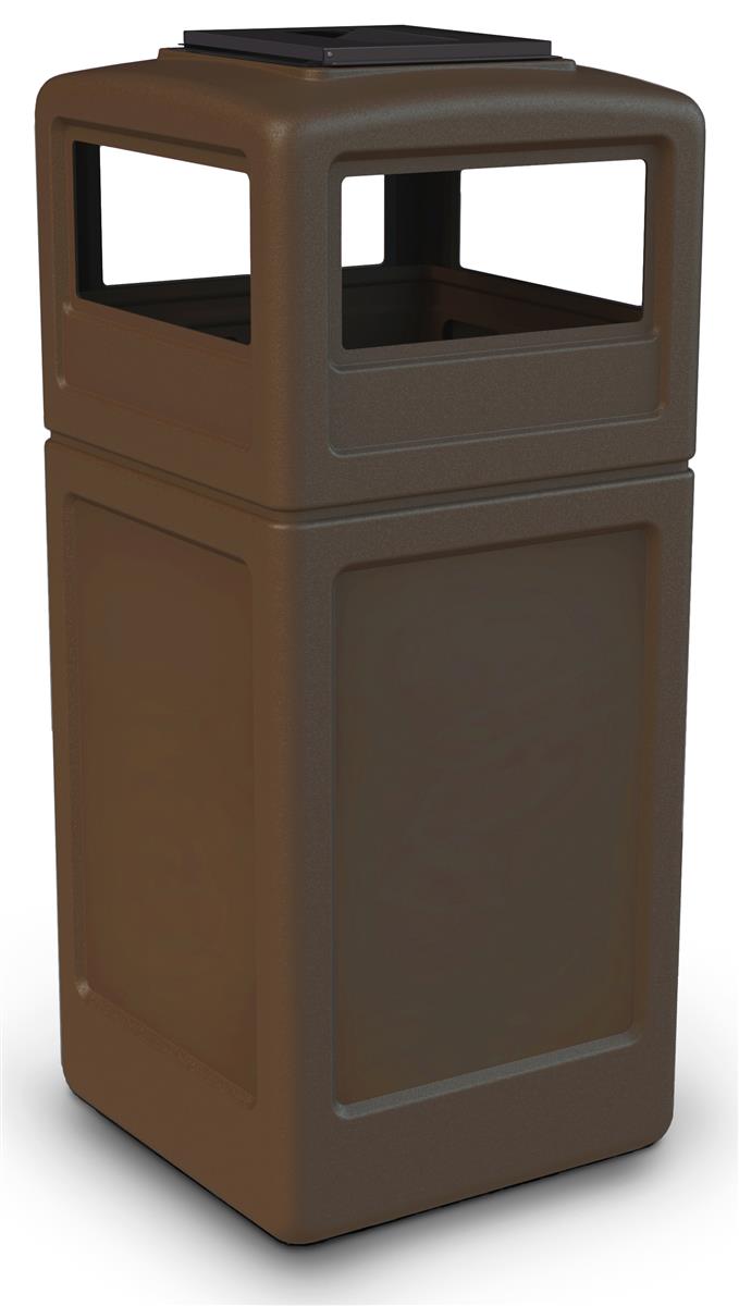 Trash Receptacle with Ashtray 42 Gallon Container