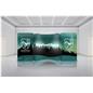 Exhibit booth displays measure 17 feet wide 