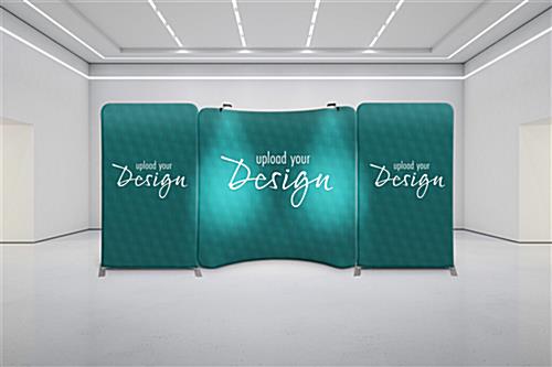 Exhibit booth displays with single sided graphics 