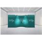 Exhibit booth displays with single sided graphics 