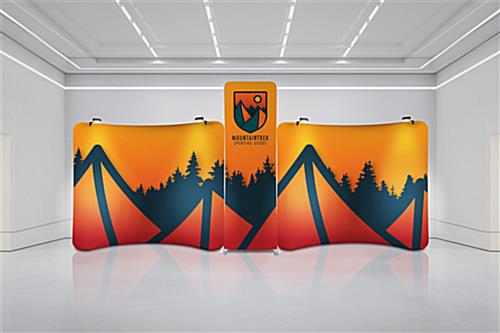 Custom trade show booths with 3 graphic panels 