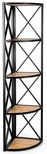 Bohemian modern 5-shelf rustic corner display rack