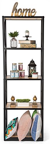 Tall industrial rustic 5-tier shelving unit