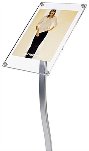 Sign Stand: Silver w/ 11" x 17" Sign Holder