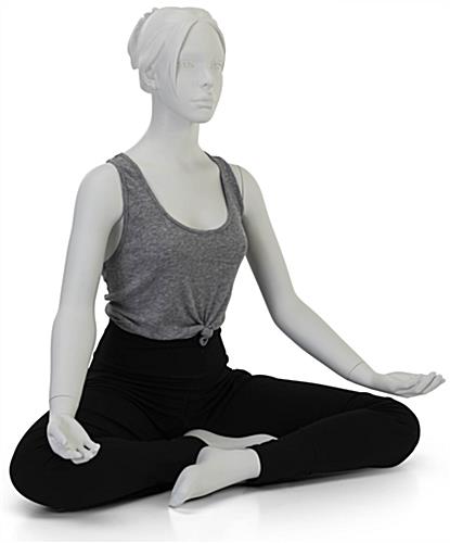 Clothed and Nude Sitting Yoga Mannequin