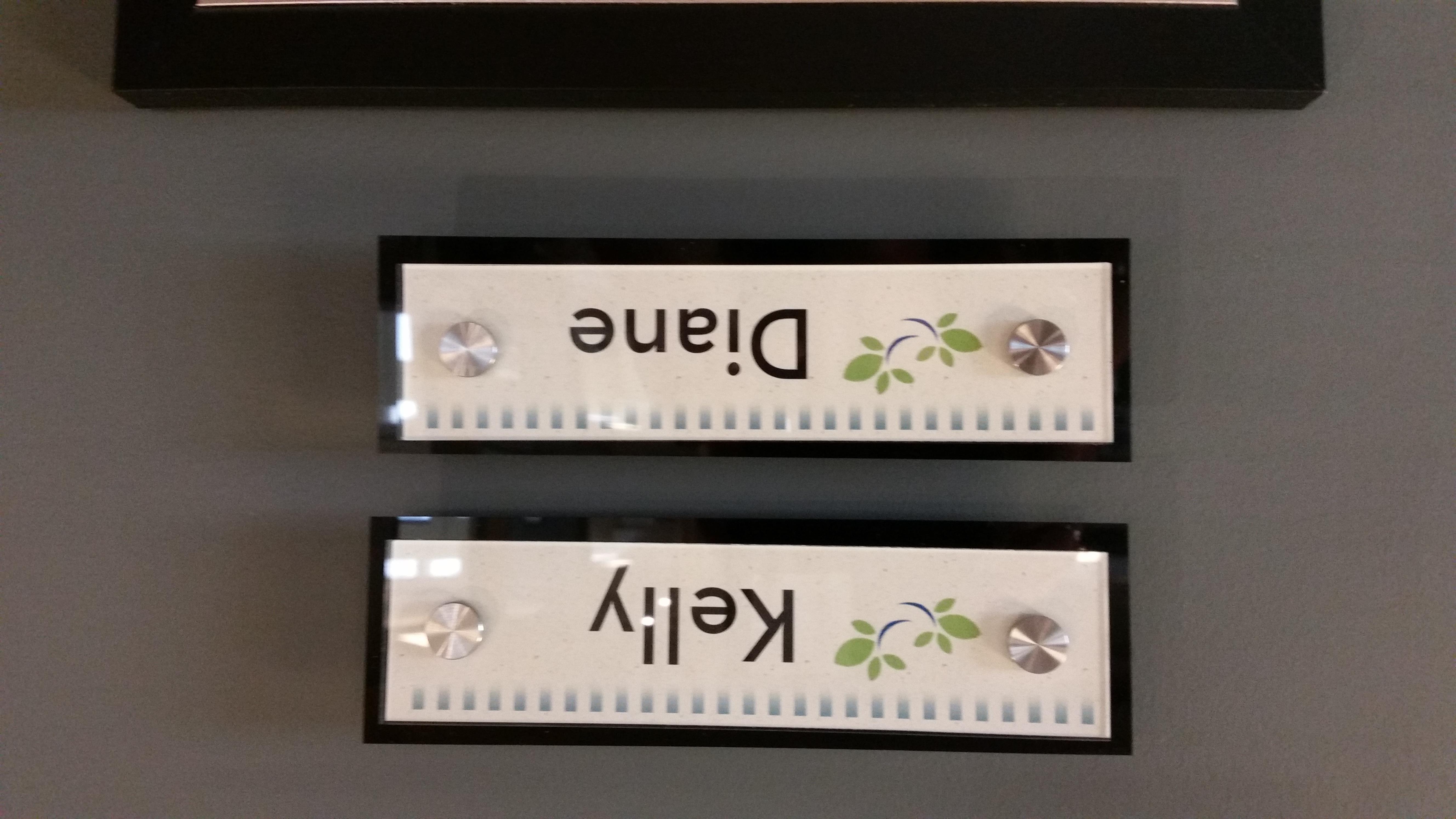 Office Door Name Signs Custom Nameplates with Standoffs