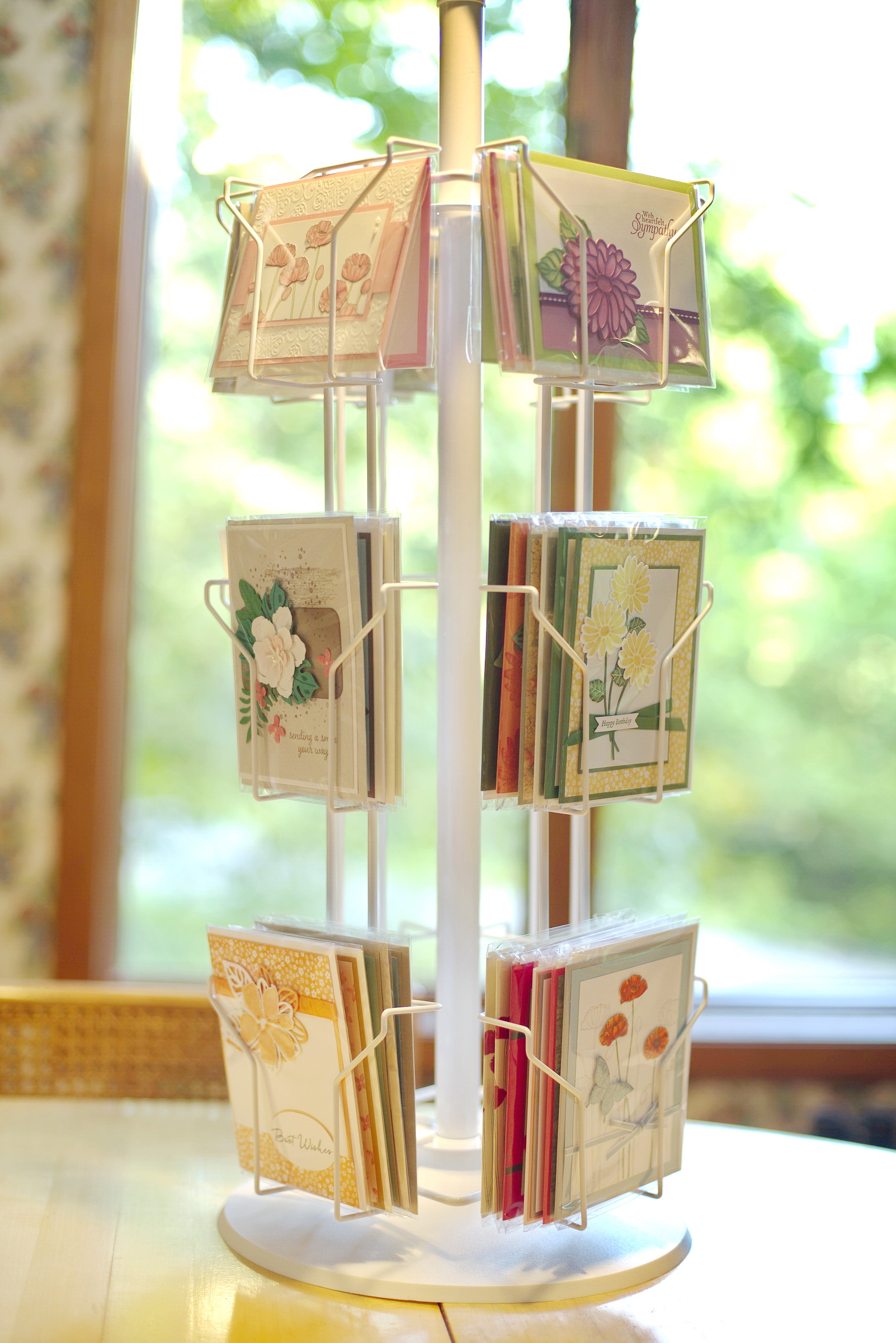 Revolving Wire Greeting Card Rack 12Pocket Display