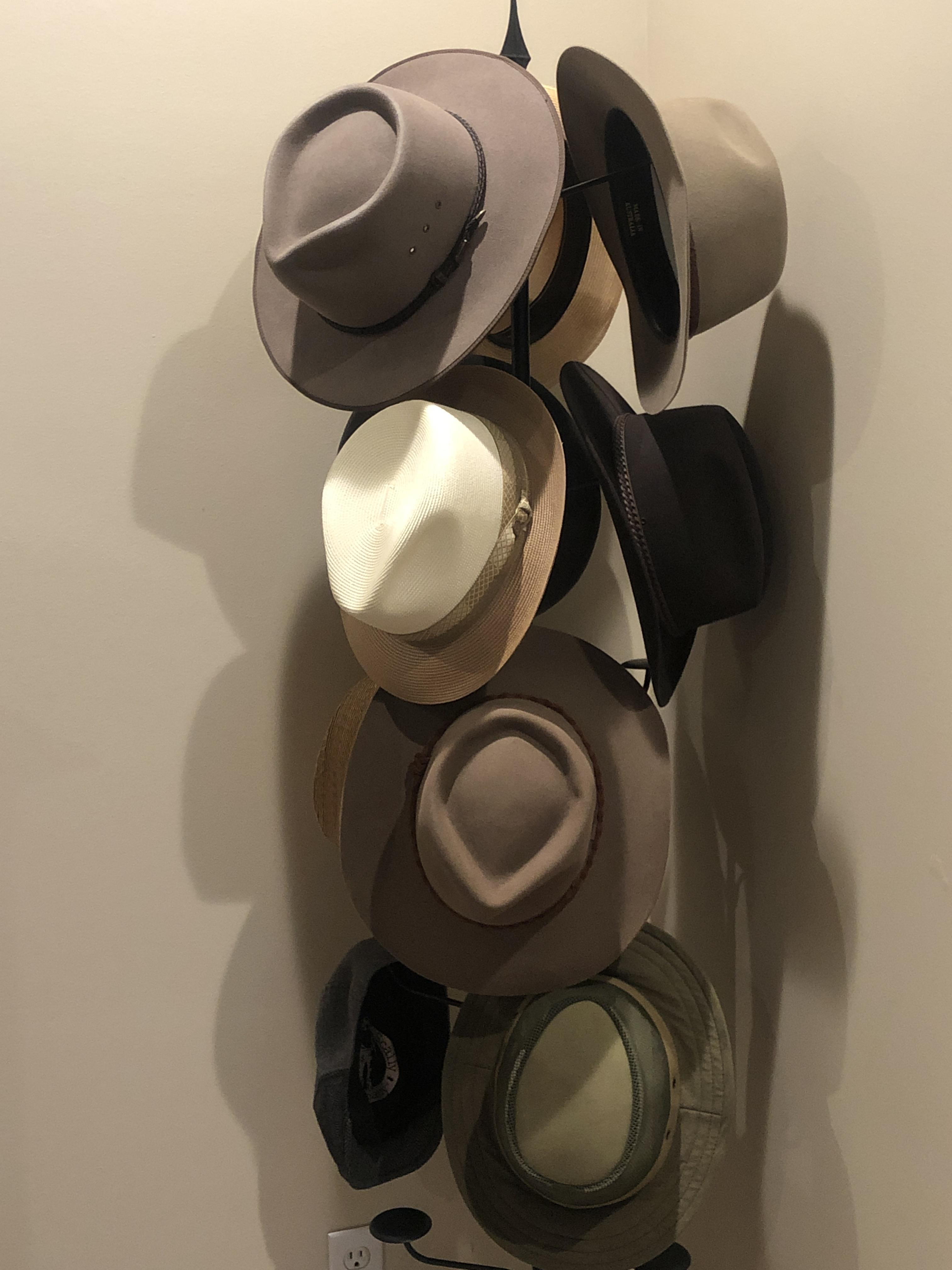 Wrought Iron Hat Rack | 5 Tiers & Rotating Hooks