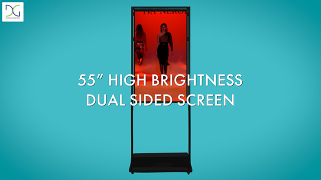 55" High Brightness Dual Sided Digital Window Signage 