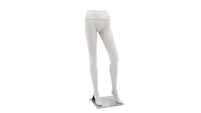 360 Video; White Mannequin Leg Form